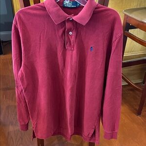 Ralph Lauren Red Long Sleeve Polo Shirt